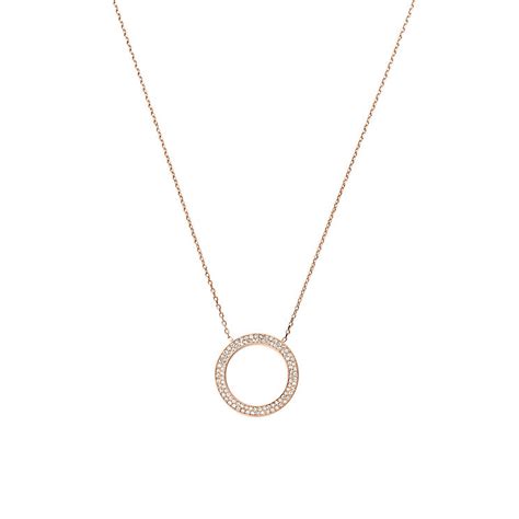 michael kors rose gold circle pendant|Michael Kors rose gold wallet.